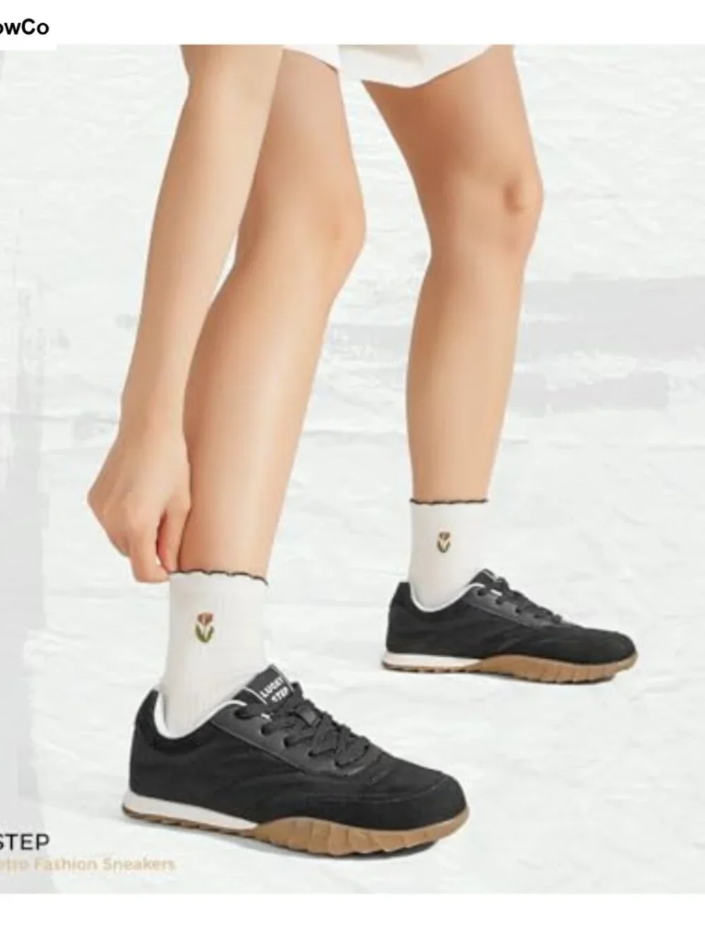 Women Retro Fashion Sneakers Thin Sole Casual Anti-Slip Trainer Running Walking